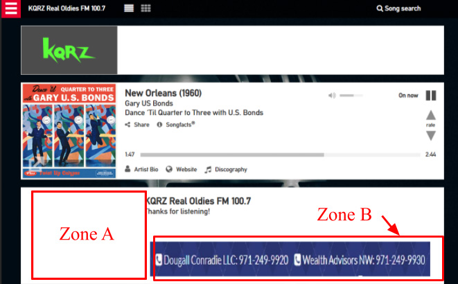 Zone A, Zone B